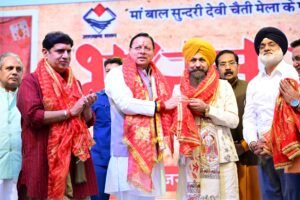 मुख्यमंत्री ने चेती मेला कोष की धनराशि से मा बाल सुंदरी मंदिर का सौंदर्यीकरण एवम् मंदिर परिसर विकास करने की घोषणा की