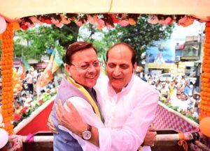 सीएम धामी का बनगांव, पश्चिम बंगाल में भाजपा प्रत्याशियों के समर्थन में आयोजित भव्य रोड शो