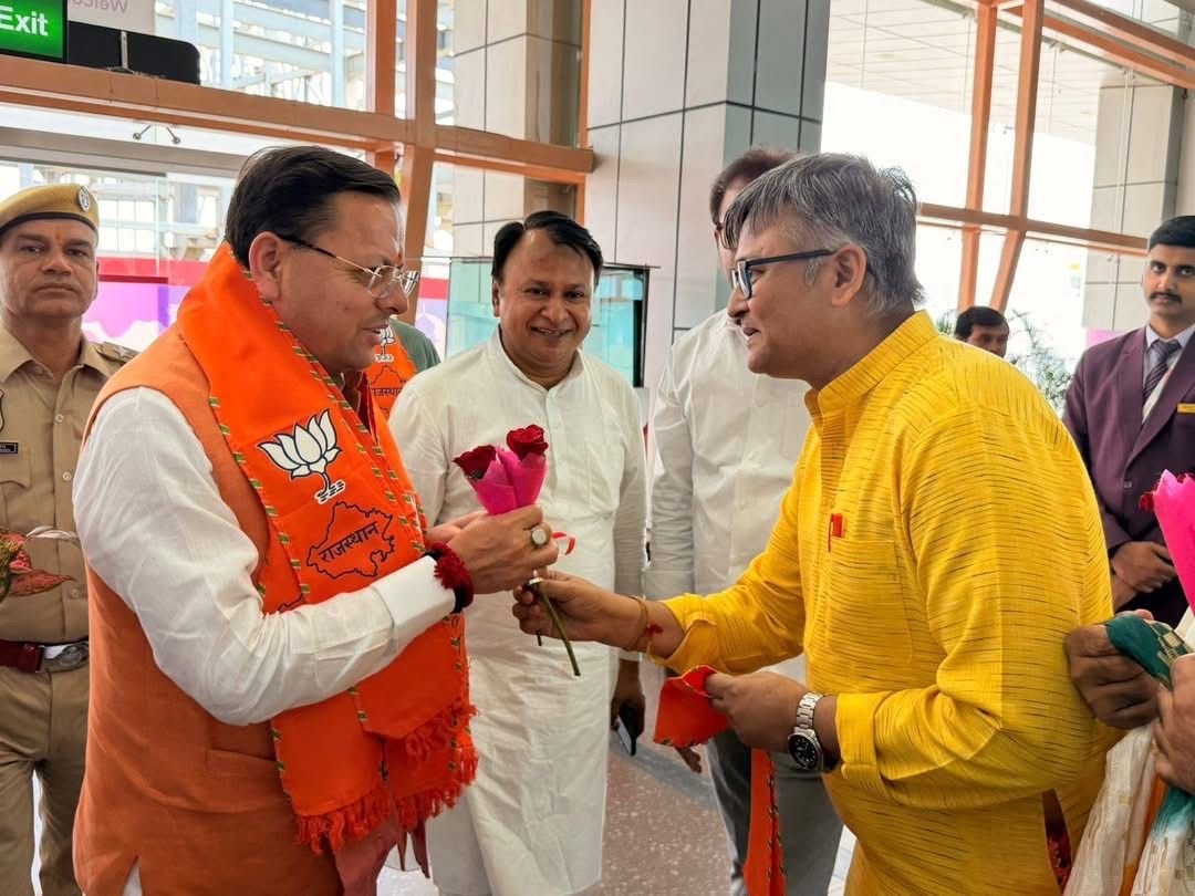 सीएम धामी के असंख्य वीरों की पावन भूमि राजस्थान पहुंचे