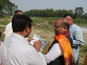 भू कटाव की रोकथाम के दृष्टिगत बाढ़ सुरक्षा कार्य कराए जाने हेतु स्थलीय निरक्षण
